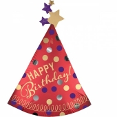 Happy Birthday Partyhut zum Geburtstag, ohne Helium