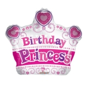 Birthday Princess Luftballon zum Geburtstag mit Helium Ballongas