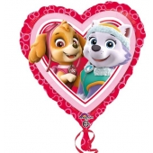 Paw Patrol, Skye, Everest Herz Luftballon inklusive Helium/Ballongas