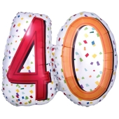 Luftballon Rainbow Birthday 40 zum 40. Geburtstag