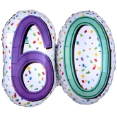 Rainbow Birthday 60 ohne Helium