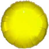 Runder Luftballon aus Folie, Gelb, 18"
