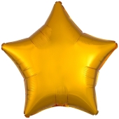 Sternballon aus Folie, Gold, 45 cm, inklusive Ballongas Helium
