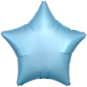 Sternballon, Hellblau, Luftballon Stern, Ballonstern, Ballon in Sternform mit Ballongas Helium