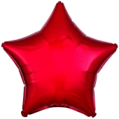 Sternballon Rot, 45 cm, Luftballon aus Folie