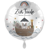 Großer Folienballon ohne Helium: Zur Taufe Herzlichen Glückwunsch