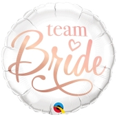 Team Bride, Luftballon aus Folie mit Ballongas Helium zu Hen Night, Hen Party und JGA