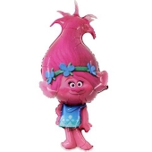 Trolls, Poppy, Luftballon aus Folie mit Helium