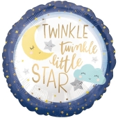 Twinkle Little Star Luftballon mit Helium zu Babyparty, Geburt und Taufe