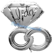 Luftballon Wedding Rings zur Hochzeit, inklusive Helium