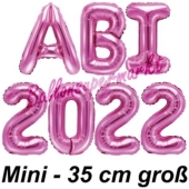 Abi 2022, Luftballons, 35 cm, Pink zur Abiturfeier