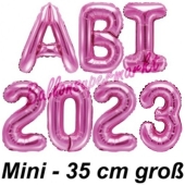 Abi 2023, Luftballons, 35 cm, Pink zur Abiturfeier