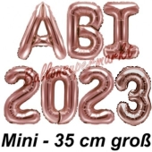 Abi 2023, Luftballons, 35 cm, Rose Gold zur Abiturfeier