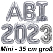 Abi 2023, Luftballons, 35 cm, Silber zur Abiturfeier