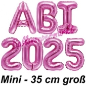 Abi 2025, Luftballons, 35 cm, Pink zur Abiturfeier