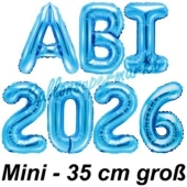 Abi 2026, Luftballons, 35 cm, Blau zur Abiturfeier