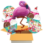 5 stück Luftballons zum Geburtstag, Flamingo Birthday