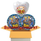 3 Luftballons aus Folie zum Geburtstag mit dem neuen Bob der Baumeister 