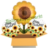 Birthday Sunflowers, Ballons mit Helium