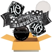 5 Luftballons zum 40. Geburtstag, Elegant Birthday