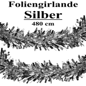 Foliengirlande, silber, 4,8 m