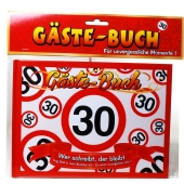 Gästebuch zum 30. Geburtstag, Verkehrsschild 30