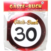 Gästebuch zum 30. Geburtstag, Verkehrsschild 30