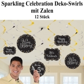 Sparkling Celebration Birthday Swirls mit Zahlen zum Einkleben, Deko-Wirbler zum Geburtstag