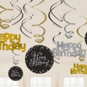 Sparkling Celebration Birthday Swirls, Deko-Wirbler zum Geburtstag
