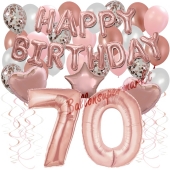 Dekorations-Set mit Ballons zum 70. Geburtstag, Happy Birthday Dream, 42 Teile