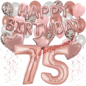 Dekorations-Set mit Ballons zum 75. Geburtstag, Happy Birthday Dream, 42 Teile