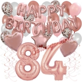 Dekorations-Set mit Ballons zum 84. Geburtstag, Happy Birthday Dream, 42 Teile