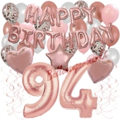 Dekorations-Set mit Ballons zum 94. Geburtstag, Happy Birthday Dream, 42 Teile