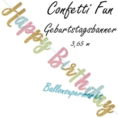 Geburtstagsbanner Confetti Fun