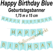 Geburtstagsbanner Happy Birthday Blue