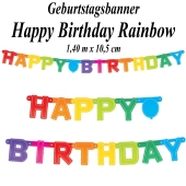 Geburtstagsbanner Rainbow Happy Birthday