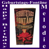 Geburtstags-Fontäne, Happy Birthday Melodie, kleines Feuerwerk zur Geburtstagsparty