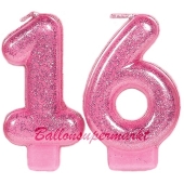 Zahlenkerzen Sweet 16