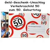 Geld-Geschenk-Umschlag zum 50. Geburtstag