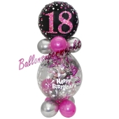 Geschenkballon Pink Celebration 18 zum 18. Geburtstag