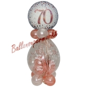 Geschenkballon Sparkling Fizz Rosegold 70 zum 70. Geburtstag