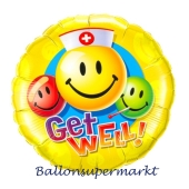 Get Well! Luftballon mit Ballongas Helium. Ballongrüße: Gute Besserung