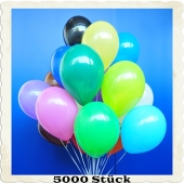 Luftballons 30 cm, Bunt gemischt, 5000 Stück