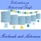 Girlande mit Laternen, Dekoration Baby-Party