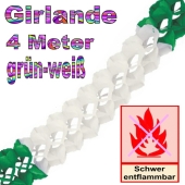 Girlande Grün-Weiß, 4 Meter