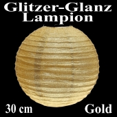 Glitzer-Glanz Lampion Gold, 30 cm