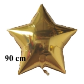 Luftballon aus Folie, Sternballon, Gold, 90 cm