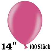 Große Luftballons, fuchsia, Größe 14", 100 Stück