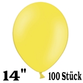 Große Luftballons, gelb, Größe 14", 100 Stück