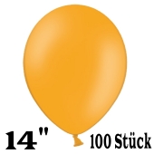 Große Luftballons, orange, Größe 14", 100 Stück